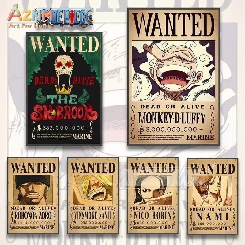 Vintage Fashion Wall Art - AZNM 원피스 루피 기어 5 수배