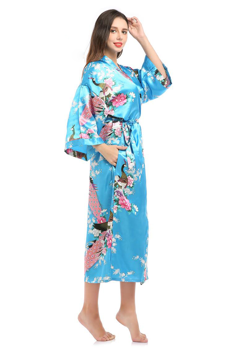 Vintage Fashion Tokyo - 일본 코스튬 목욕 꽃 공작 가운,