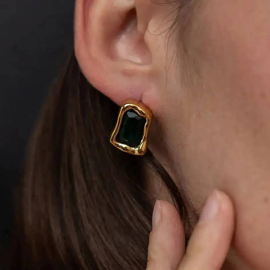 Z Vintage Fashion - IngeSight.Z 절묘한 사각형 지르콘 18K 골드