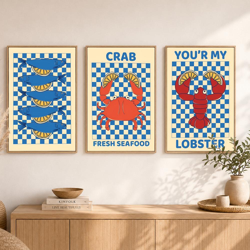 재미있는 정어리 추상화 캘리그래피 캔버스 포스터, 거실 - Vintage Fashion Prints For Wall 리뷰 및 가격