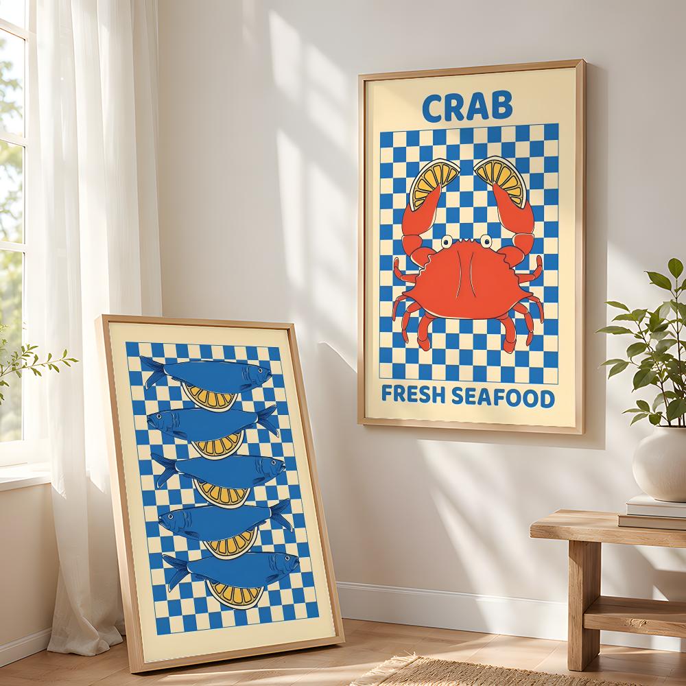 재미있는 정어리 추상화 캘리그래피 캔버스 포스터, 거실 - Vintage Fashion Prints For Wall 리뷰 및 가격
