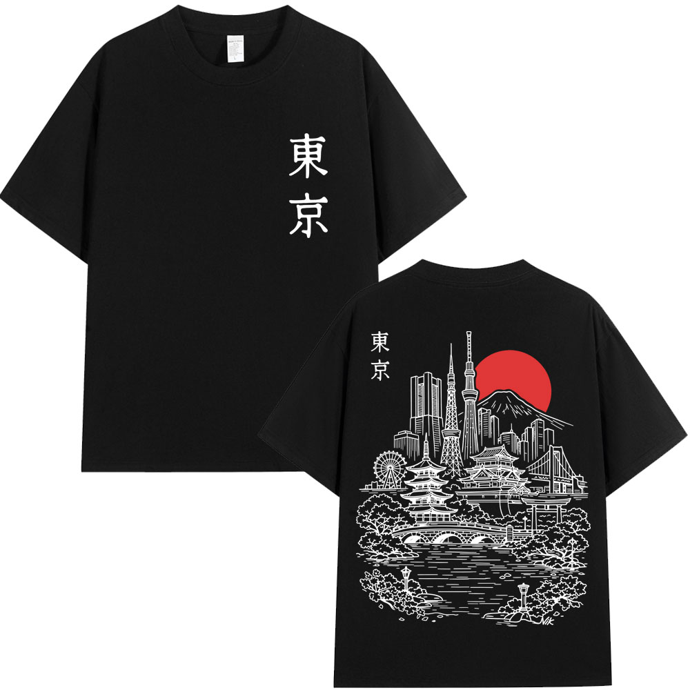 일본 도쿄 스타일 사쿠라 여행 그래픽 티셔츠 남성 여성 - Vintage Fashion Tokyo 리뷰 및 가격