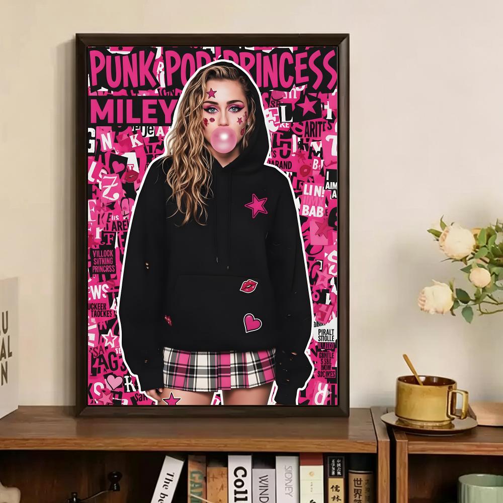 가수 M-마일리 사이러스 그림 캘리그라피 빈티지 감성  - Vintage Fashion Prints For Wall 리뷰 및 가격