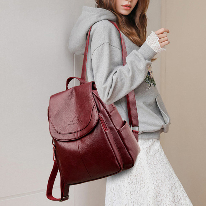 빈티지 소프트 가죽 여성용 백팩 9가지 색상 캐주얼 여 - Vintage Fashion Boutique 리뷰 및 가격