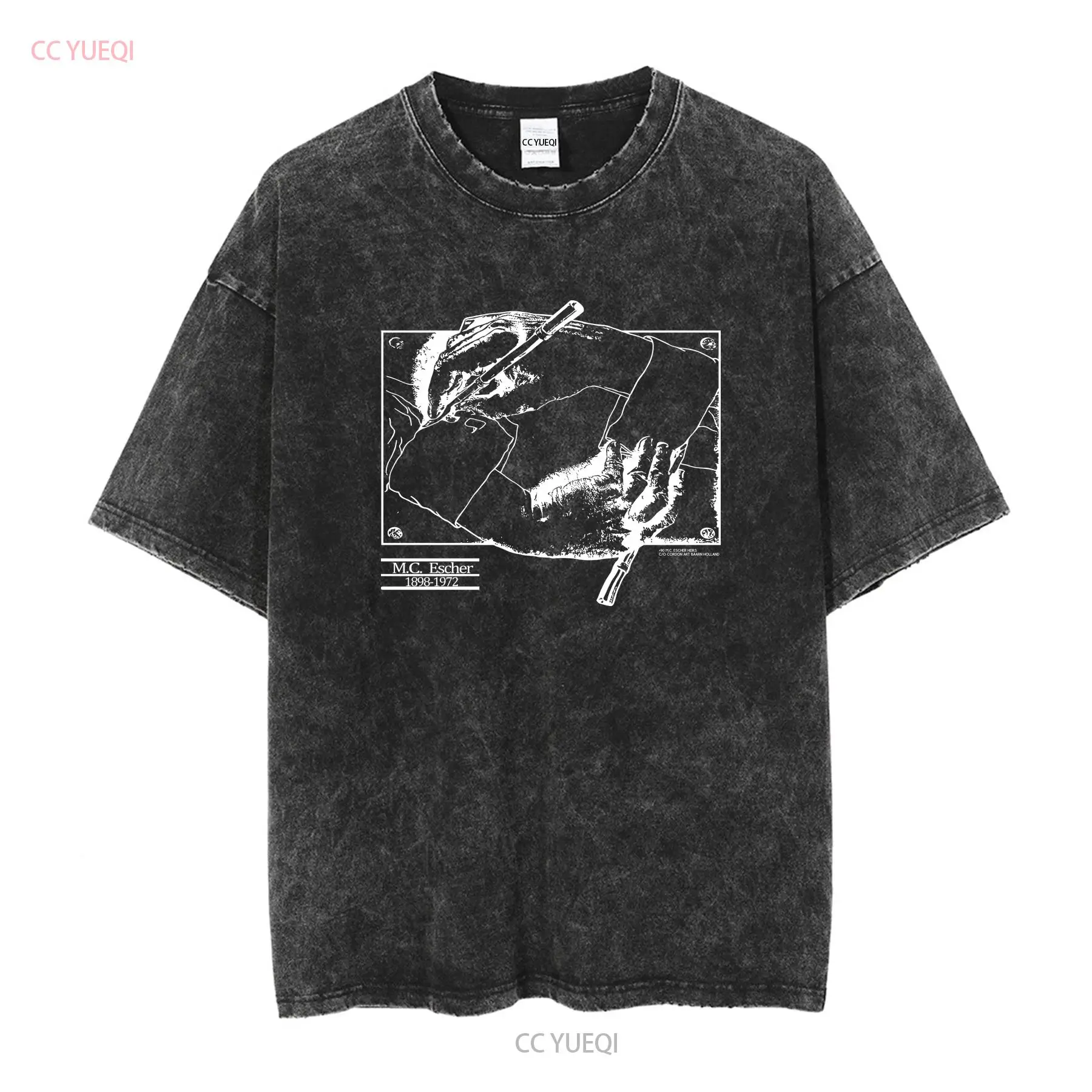 빈티지 1990 MC Escher T 셔츠 남성용 대형 - Vintage Fashion Sketches 리뷰 및 가격