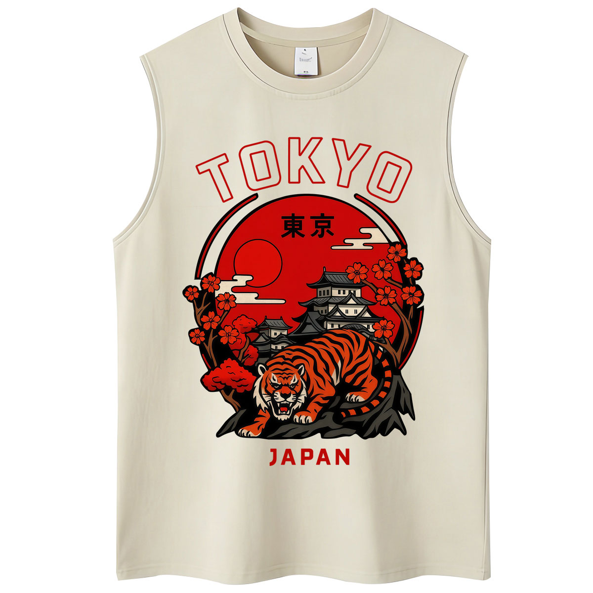 일본 스타일 도쿄 타이거 사쿠라 워싱 탱크탑 남녀 패션 - Vintage Fashion Tokyo 리뷰 및 가격