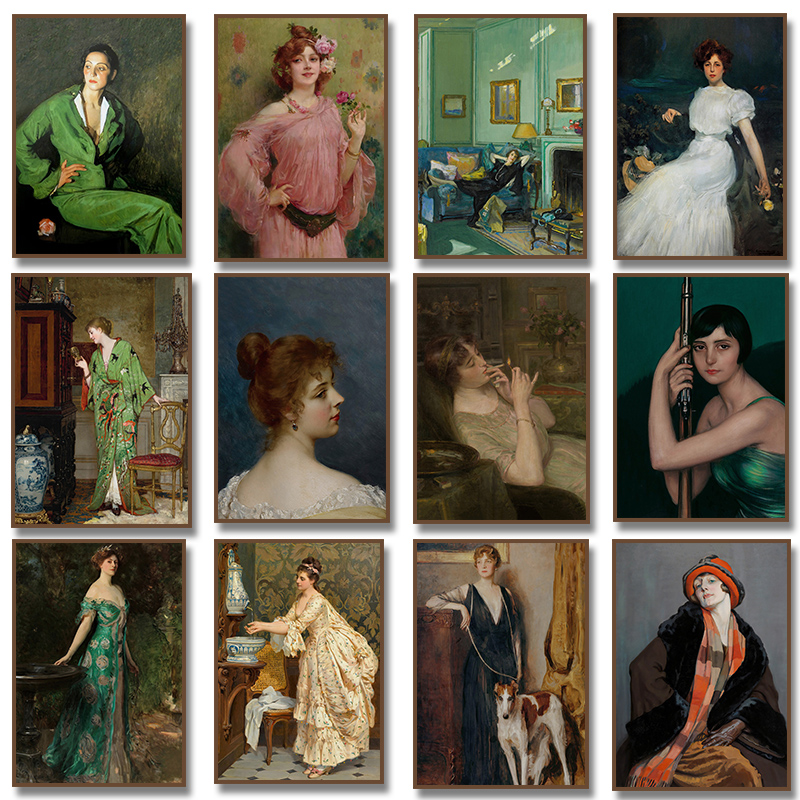 르네상스 여성 초상화 포스터 빈티지 빅토리아풍 여성 흡 - Vintage Fashion Prints For Wall 리뷰 및 가격