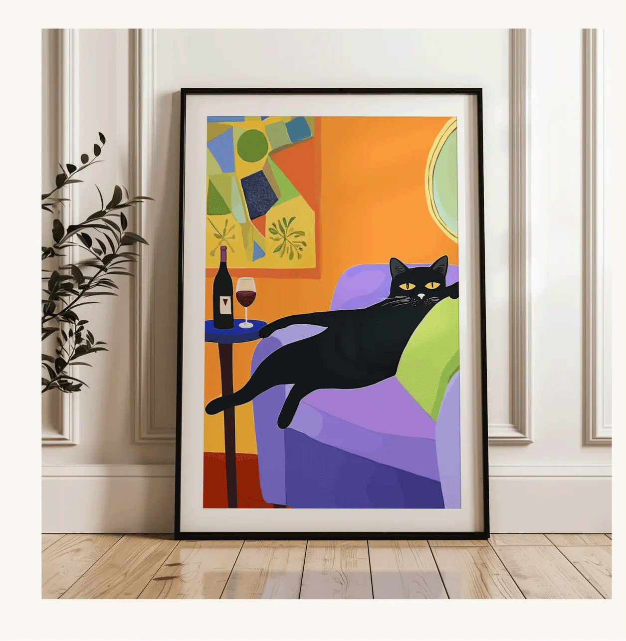 레트로 검은 고양이 와인 벽 예술 바 카트 장식 칵테일 - Vintage Fashion Wall Art 리뷰 및 가격