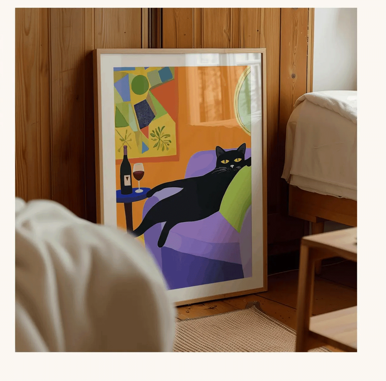 레트로 검은 고양이 와인 벽 예술 바 카트 장식 칵테일 - Vintage Fashion Wall Art 리뷰 및 가격