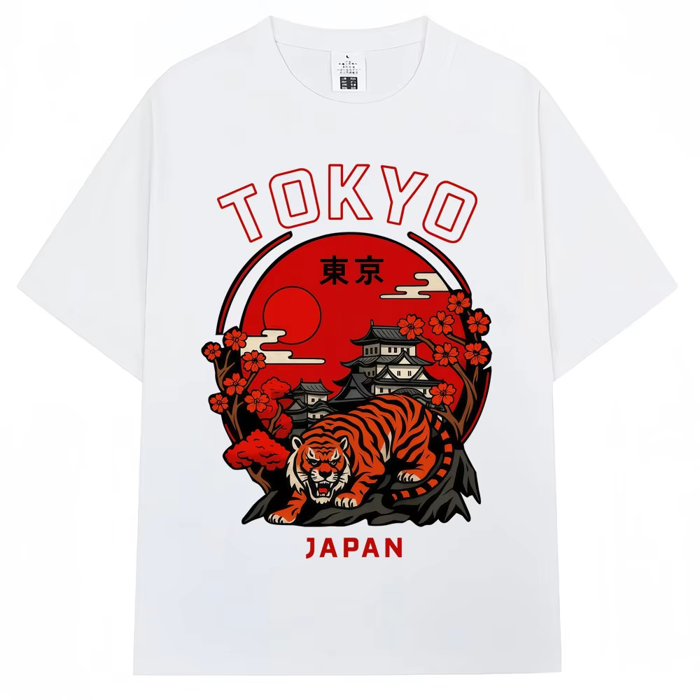 일본식 도쿄 타이거 사쿠라 그래픽 티셔츠 남성 여성 패 - Vintage Fashion Tokyo 리뷰 및 가격