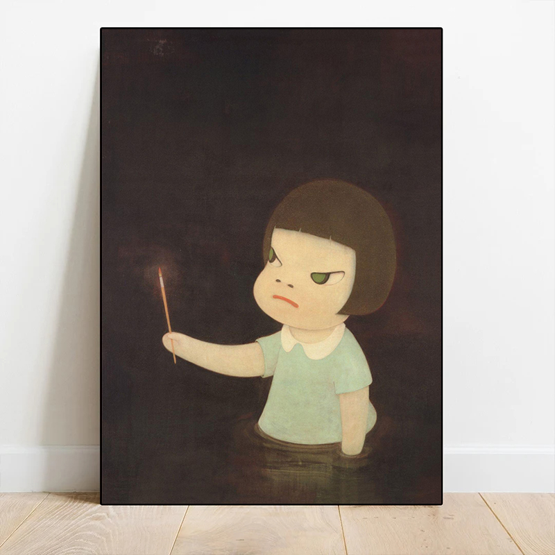 1pc 프레임리스 캔버스 페인팅 요시토모 나라 드림 인 - Vintage Fashion Wall Art 리뷰 및 가격